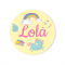 Badge da personalizzare - Licorne Rainbow images:#2