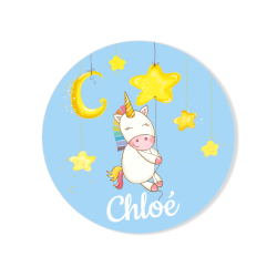 Badge da personalizzare - Unicorno Baby. n1