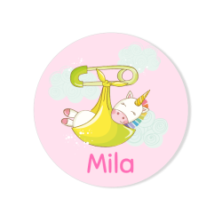 Badge da personalizzare - Unicorno Baby. n2