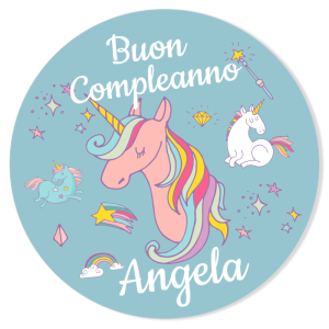 Striscione personalizzato - Unicorno oro per il compleanno del tuo bambino  - Annikids