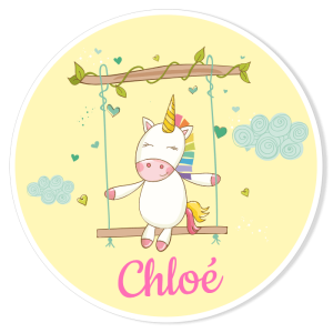 Fotocroc rotondo da personalizzare - Unicorn Baby
