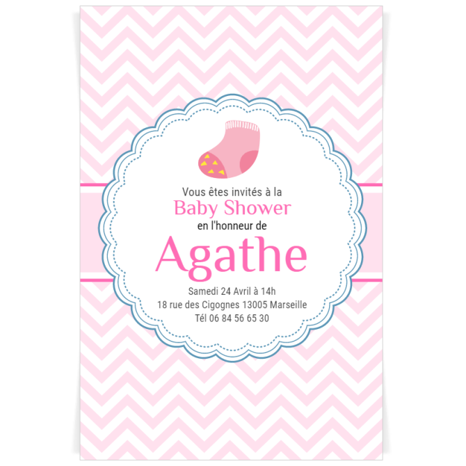 Invito da personalizzare - Baby Shower Bambina 