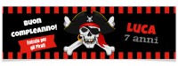 Striscione personalizzato - Pirata Skull