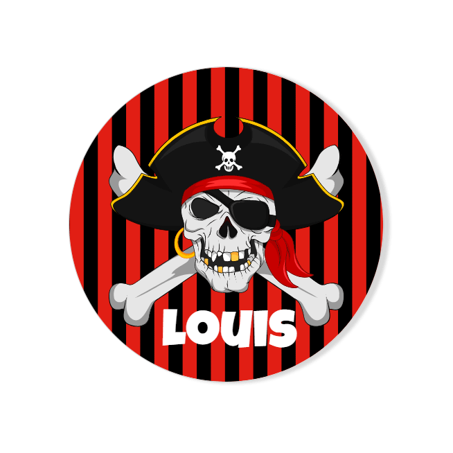 Badge da personalizzare - Teschio pirata 