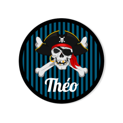 Badge da personalizzare - Teschio pirata. n1