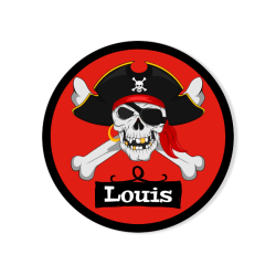Badge da personalizzare - Teschio pirata. n°2