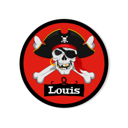 Badge da personalizzare - Teschio pirata. n2