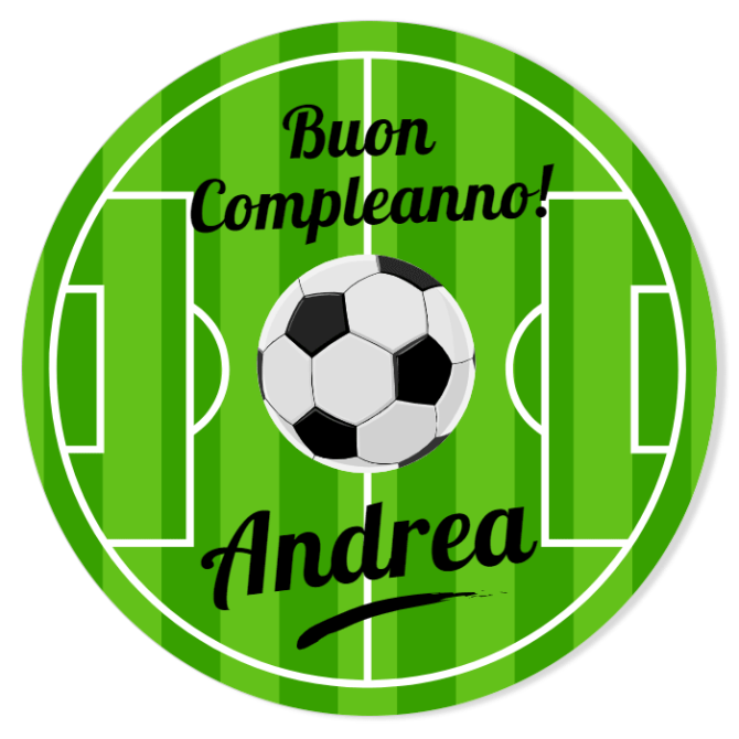 Fotocroc tondo da personalizzare - Campo da calcio 