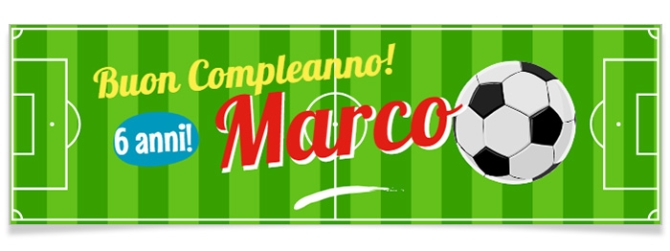 Striscione personalizzabile - Campo da Calcio 