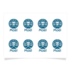 8 tatuaggi da personalizzare - Emblema dei pirati. n1