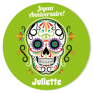 Fotococcodrillo tondo da personalizzare - Calavera