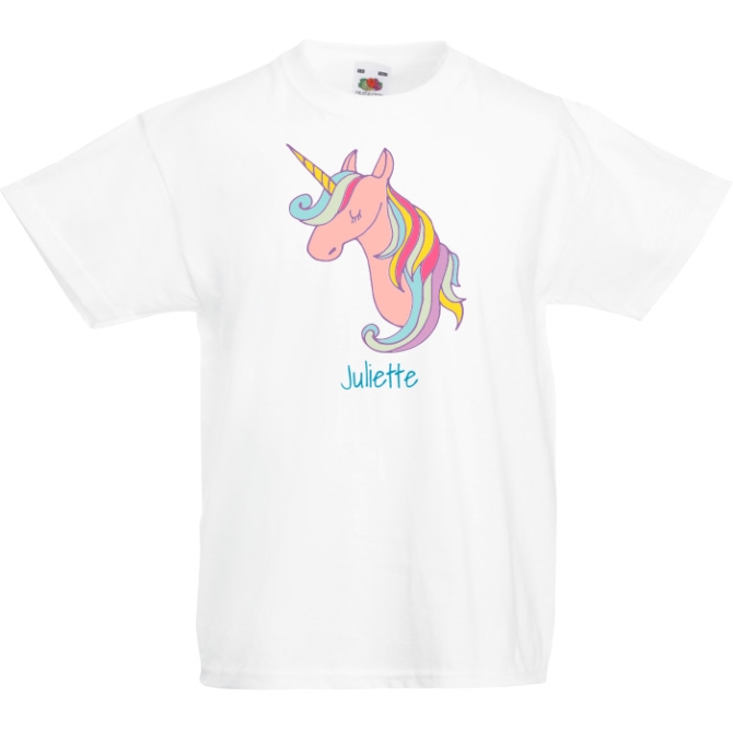 T-shirt da personalizzare - Testa di unicorno 