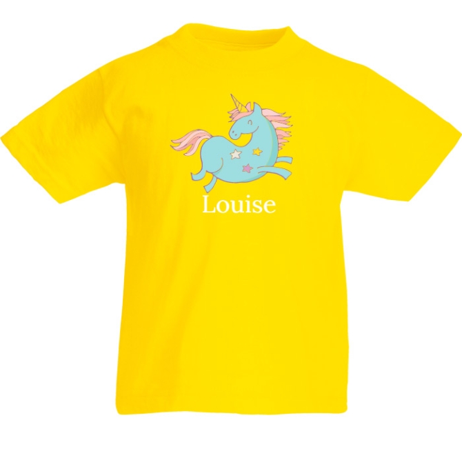 T-shirt da personalizzare - Unicorno Blu 