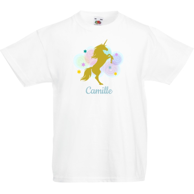 T-shirt da personalizzare - Unicorno dorato 