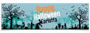 Striscione personalizzato - Silhouette di Halloween