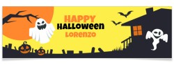 Striscione personalizzato - Casa stregata di Halloween. n1