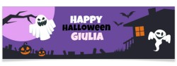 Striscione personalizzato - Casa stregata di Halloween. n2