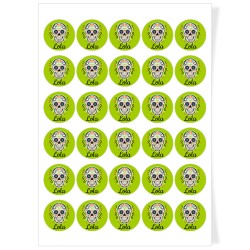 Dischi cupcake da personalizzare - Calavera. n1