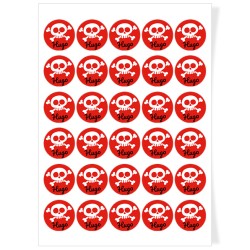Dischi cupcake da personalizzare - Teschio Pirata. n1