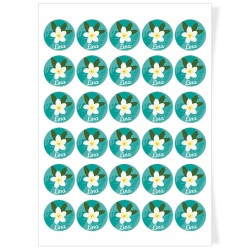 Dischi cupcake da personalizzare - Fiore Tropicale. n1