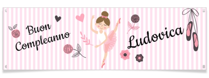 Striscione personalizzato - Ballerine 