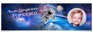 Striscione personalizzato - Astronauti Foto