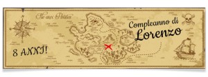 Striscione personalizzato - Mappa del tesoro