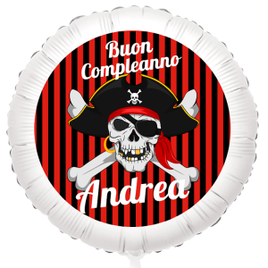 Palloncino da personalizzare - Teschio Pirata