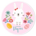 Fotocroc da personalizzare - Coniglio Bello versione Pasqua femminile