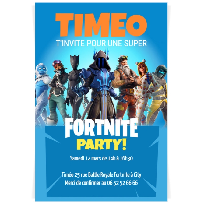 Invito da personalizzare - Fortnite 