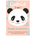 Inviti personalizzabili - Panda Rosa