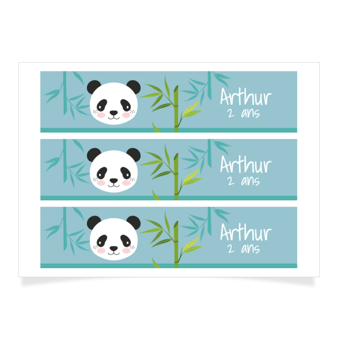Contorni da personalizzare - Panda 