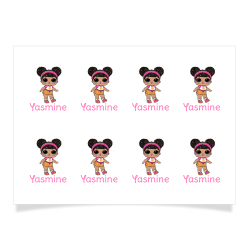 8 tatuaggi da personalizzare - Lol Surprise Yasmine. n1