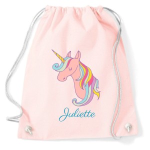 Borsa per attivit da personalizzare - Unicorno Arcobaleno