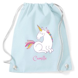 Borsa attivit da personalizzare - Unicorno bianco. n1