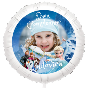 Palloncino gonfiato ad elio - Frozen e foto personalizzata (55) cm
