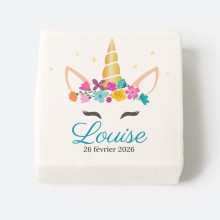 12 marshmallow personalizzati - Unicorno con fiori