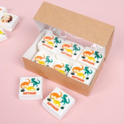 12 marshmallow personalizzati - Unicorno con fiori. n4