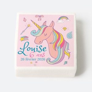 12 marshmallow personalizzati - Unicorno arcobaleno