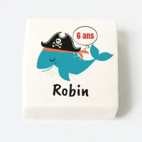 12 marshmallow personalizzati - Balena pirata