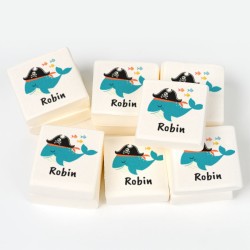 12 marshmallow personalizzati - Balena pirata. n1