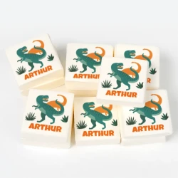 12 marshmallows personalizzati - Dinosauri. n1