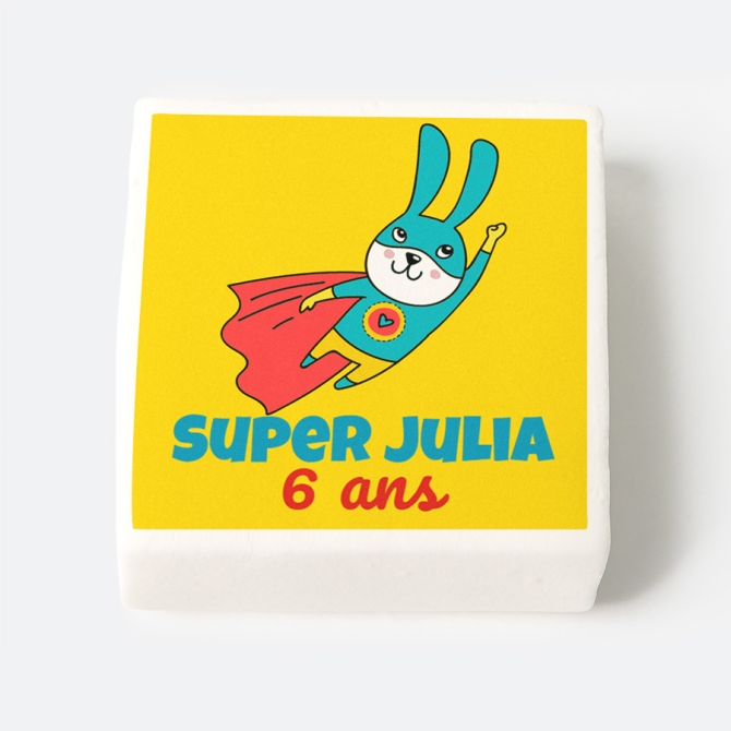 12 marshmallow personalizzati - Super coniglietto 
