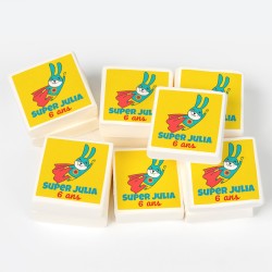 12 marshmallow personalizzati - Super coniglietto. n1