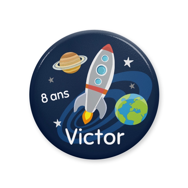 Badge da personalizzare - Razzo spaziale 