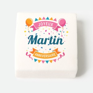 12 Marshmallow personalizzati - Buon compleanno