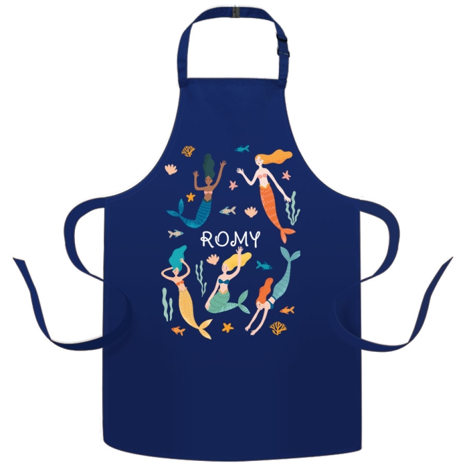 Grembiule per bambini da personalizzare - Mermaid Party 
