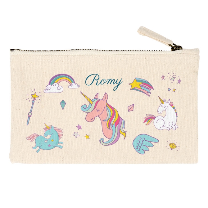 Astuccio personalizzato - Unicorno arcobaleno 