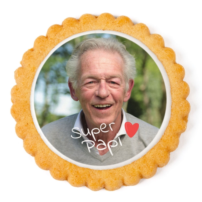 Biscotto personalizzato - Super Papi 