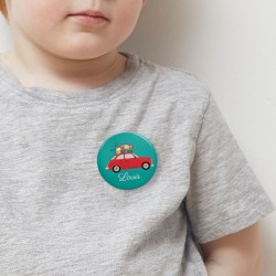 Badge da personalizzare - Auto d epoca natalizia. n3